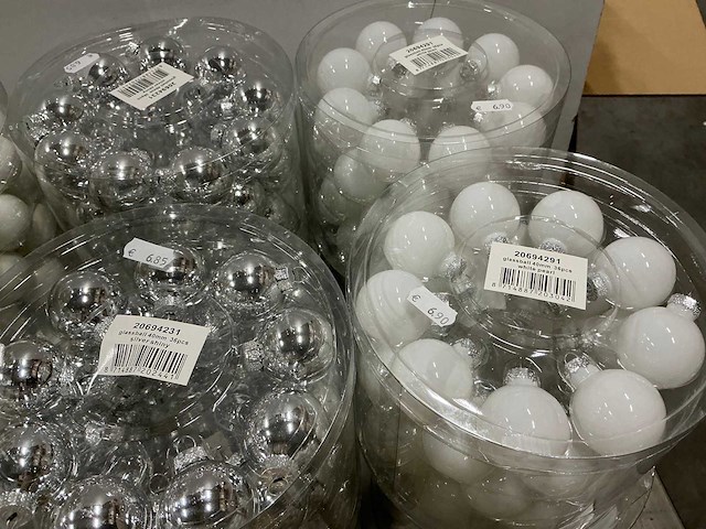 Partij diverse glassballs 40mm 36pcs/per tube (101 tubes) - afbeelding 12 van  19