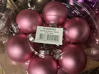 Partij diverse glazen kerstballen 30/tube (80 tubes) - afbeelding 2 van  11