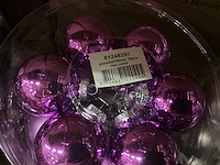 Partij diverse glazen kerstballen 30/tube (80 tubes) - afbeelding 3 van  11