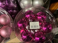 Partij diverse glazen kerstballen 30/tube (80 tubes) - afbeelding 5 van  11