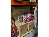 Partij diverse glazen kerstballen 30/tube (80 tubes) - afbeelding 6 van  11