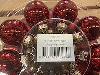 Partij diverse glazen kerstballen 36/tube (96 tubes) - afbeelding 10 van  12