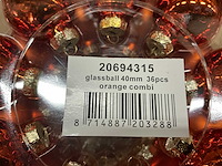 Partij diverse glazen kerstballen 36/tube (96 tubes) - afbeelding 3 van  11