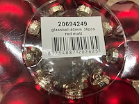 Partij diverse glazen kerstballen 36/tube (96 tubes) - afbeelding 4 van  11