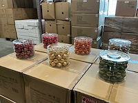 Partij diverse glazen kerstballen 36/tube (96 tubes) - afbeelding 6 van  11