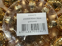 Partij diverse glazen kerstballen 36/tube (96 tubes) - afbeelding 10 van  11