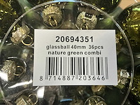 Partij diverse glazen kerstballen 36/tube (96 tubes) - afbeelding 11 van  11