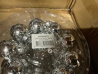 Partij diverse glazen kerstballen 40mm 36/tube (72 tubes) - afbeelding 8 van  9