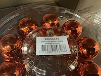 Partij diverse glazen kerstballen 40mm 36/tube (72 tubes) - afbeelding 2 van  8