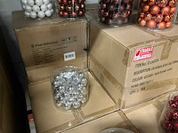 Partij diverse glazen kerstballen 40mm 36/tube (72 tubes) - afbeelding 3 van  8