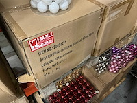 Partij diverse glazen kerstballen 40mm 36/tube (72 tubes) - afbeelding 4 van  8