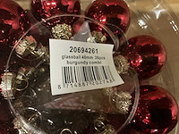 Partij diverse glazen kerstballen 40mm 36/tube (72 tubes) - afbeelding 5 van  8