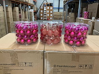 Partij diverse glazen kerstballen 40mm 36/tube (80 tubes) - afbeelding 1 van  7