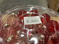 Partij diverse glazen kerstballen 40mm 36/tube (80 tubes) - afbeelding 3 van  7