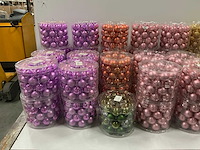 Partij diverse glazen kerstballen 40mm 36/tube (92 tubes) - afbeelding 7 van  11