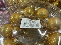 Partij diverse glazen kerstballen 40mm 36/tube (92 tubes) - afbeelding 10 van  11