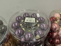 Partij diverse glazen kerstballen 40mm 36/tube (92 tubes) - afbeelding 5 van  12