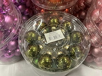 Partij diverse glazen kerstballen 40mm 36/tube (92 tubes) - afbeelding 10 van  12