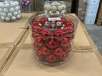Partij diverse glazen kerstballen 40mm 36/tube (96 tubes) - afbeelding 2 van  17