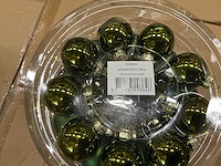 Partij diverse glazen kerstballen 40mm 36/tube (96 tubes) - afbeelding 5 van  17