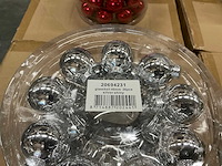 Partij diverse glazen kerstballen 40mm 36/tube (96 tubes) - afbeelding 7 van  17