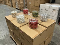 Partij diverse glazen kerstballen 40mm 36/tube (96 tubes) - afbeelding 1 van  17