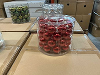 Partij diverse glazen kerstballen 40mm 36/tube (96 tubes) - afbeelding 11 van  17