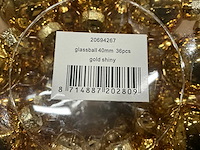 Partij diverse glazen kerstballen 40mm 36/tube (96 tubes) - afbeelding 3 van  16