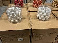 Partij diverse glazen kerstballen 40mm 36/tube (96 tubes) - afbeelding 4 van  16