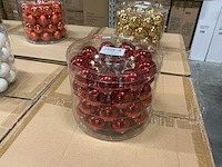 Partij diverse glazen kerstballen 40mm 36/tube (96 tubes) - afbeelding 7 van  16