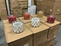 Partij diverse glazen kerstballen 40mm 36/tube (96 tubes) - afbeelding 9 van  16