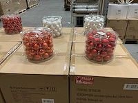 Partij diverse glazen kerstballen 40mm 36/tube (96 tubes) - afbeelding 14 van  16