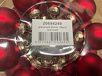 Partij diverse glazen kerstballen 40mm 36/tube (96 tubes) - afbeelding 15 van  16