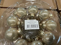 Partij diverse glazen kerstballen 40mm 36/tube (96 tubes) - afbeelding 2 van  2