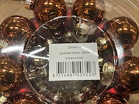 Partij diverse glazen kerstballen 40mm 36/tube (96x) - afbeelding 3 van  15