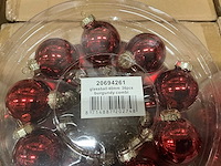 Partij diverse glazen kerstballen 40mm 36/tube (96x) - afbeelding 6 van  15