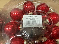 Partij diverse glazen kerstballen 40mm 36/tube (96x) - afbeelding 7 van  15