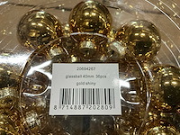 Partij diverse glazen kerstballen 40mm 36/tube (96x) - afbeelding 15 van  15