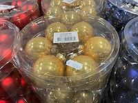 Partij diverse glazen kerstballen 60mm 30/tube (82 tubes) - afbeelding 5 van  22