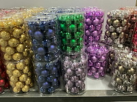 Partij diverse glazen kerstballen 60mm 30/tube (82 tubes) - afbeelding 6 van  22