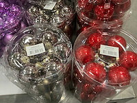 Partij diverse glazen kerstballen 60mm 30/tube (82 tubes) - afbeelding 13 van  22