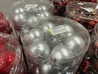 Partij diverse glazen kerstballen 60mm 30/tube (82 tubes) - afbeelding 21 van  22