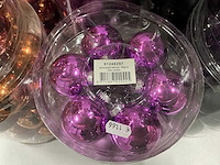 Partij diverse glazen kerstballen 60mm 30/tube (82 tubes) - afbeelding 12 van  17