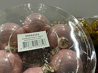 Partij diverse glazen kerstballen 60mm 30/tube (82 tubes) - afbeelding 15 van  17