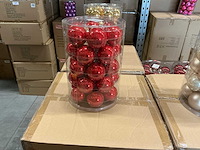 Partij diverse glazen kerstballen 60mm 30/tube (94 tubes) - afbeelding 3 van  18