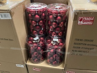 Partij diverse glazen kerstballen 60mm 30/tube (94 tubes) - afbeelding 4 van  7