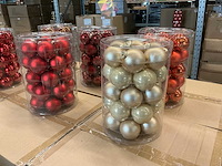 Partij diverse glazen kerstballen 60mm 30/tube (96 tubes) - afbeelding 4 van  13