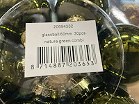 Partij diverse glazen kerstballen 60mm 30/tube (96 tubes) - afbeelding 6 van  11