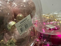 Partij diverse glazen kerstballen 80mm 15/tube (112 tubes) - afbeelding 4 van  20