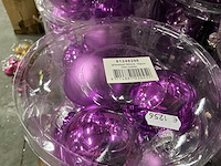 Partij diverse glazen kerstballen 80mm 15/tube (112 tubes) - afbeelding 14 van  20